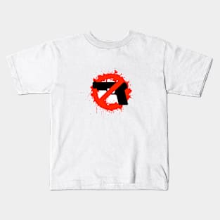 bloody sign of no guns allowed Kids T-Shirt